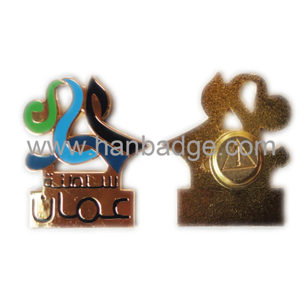

Customized Lapel Pins Custom Glitter Badge Die Struck Brass Soft Enamel Materail