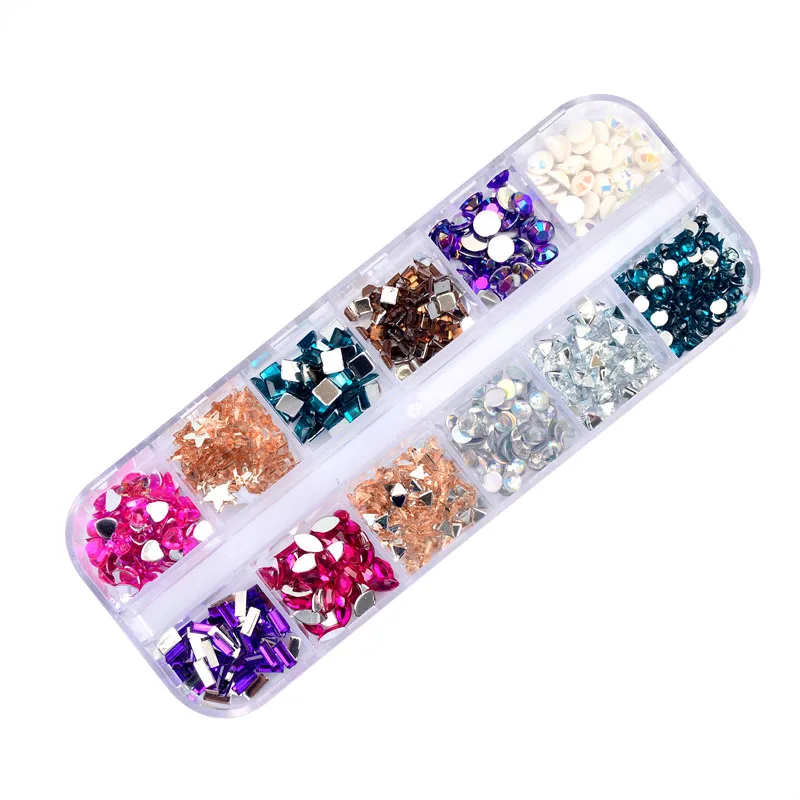 

AB Color Nail Sequins Chameleon Triangle Star Iridescent Flakies Tips Manicure 3D Nail Art Decoration