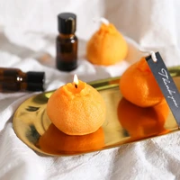 large orange silicone mold for candle soap making fruit orange lemon mould diy gift to friends wedding birthday party
