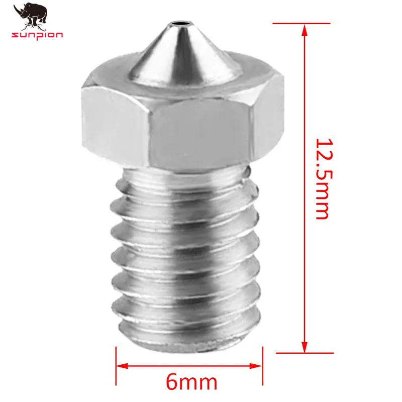 10 шт. форсунки из нержавеющей стали для 3D принтера E3D 0 2/0 3/0 4/0 6/0 8/1 мм|Детали и