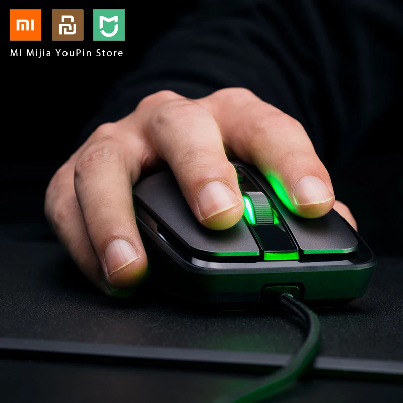 Оригинальная Беспроводная игровая мышь Xiaomi USB 2,4 ГГц 7200 dpi RGB мышь с подсветкой геймер оптический перезаряжаемый компьютер
