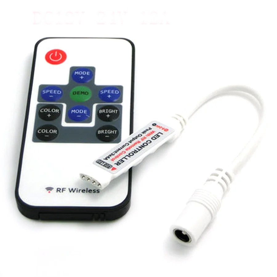 12 В радиочастотный диммер 10 кнопок одноцветная Светодиодная лента вольт сделай