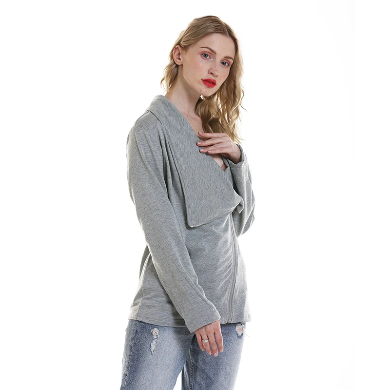 Повседневная куртка с длинным рукавом пальто отложным воротником для женщин