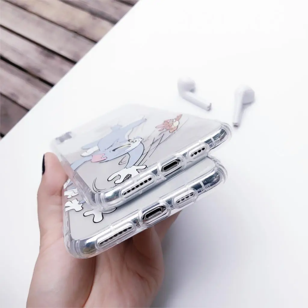 Милый Классический чехол для телефона Tom Jerry с забавным рисунком iPhone Xs MAX Xr X 6 6s 7 8