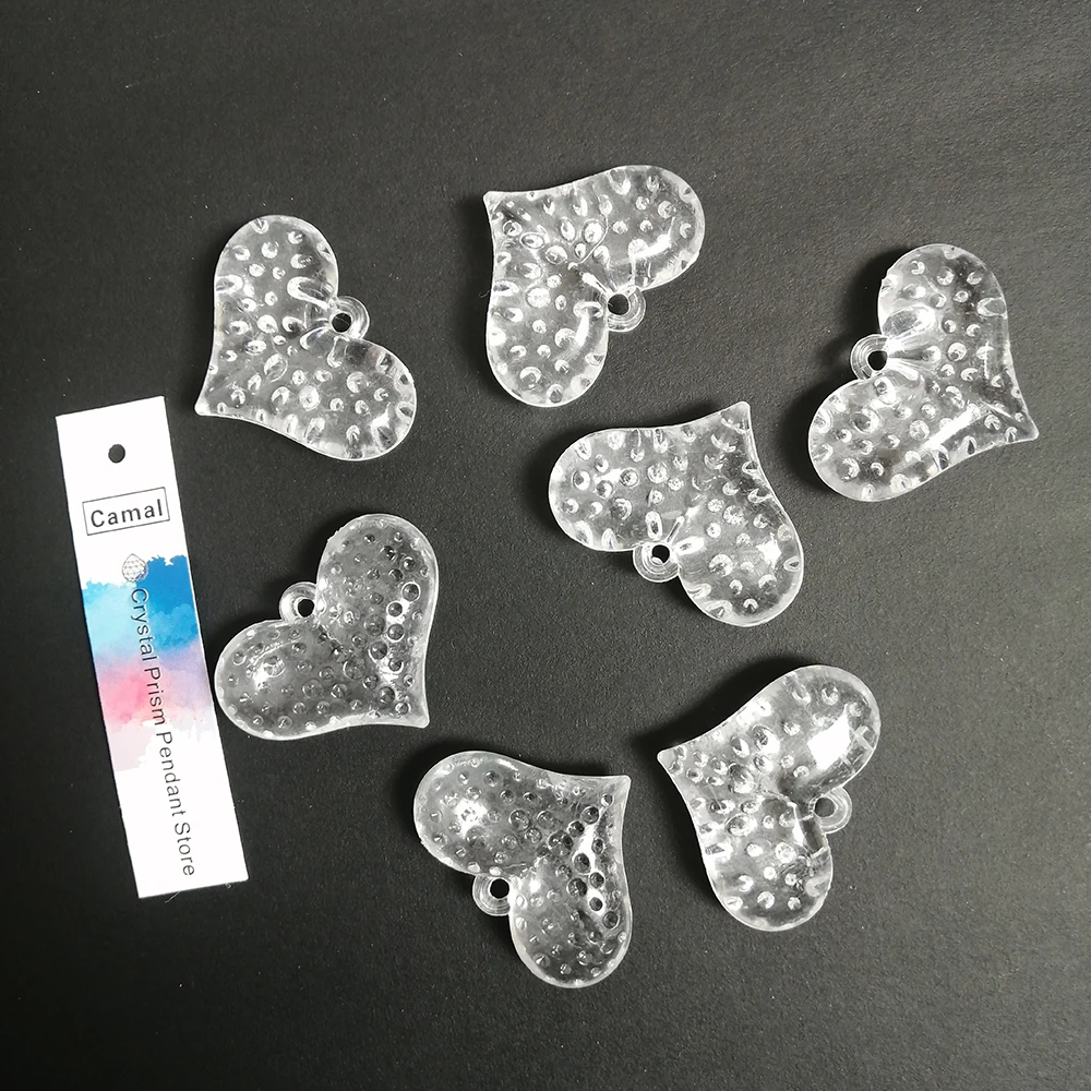 30 шт. акриловая подвесная люстра в виде сердца 37 мм | Дом и сад