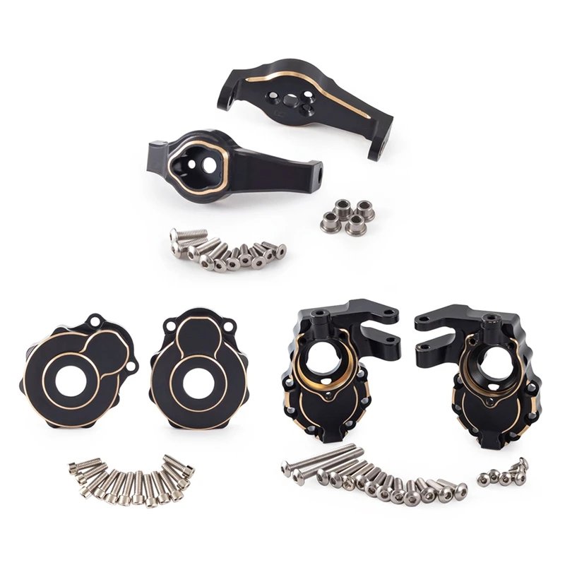 

6Pcs Brass Portal Drive Axle Housing Steering Knuckle Caster Block Set for RC Crawler Traxxas TRX4 TRX6 Upgrade Parts