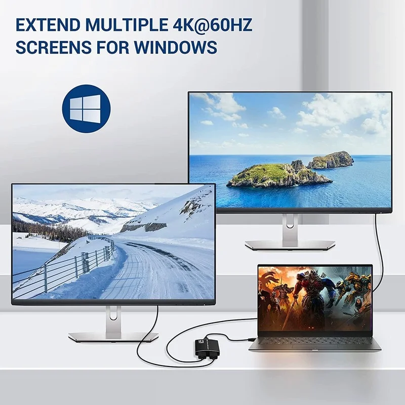 Переходник usb-c/2 HDMI для MacBook Pro Mac Air/iPad Dell XPS 13/15 Surface 7 | Компьютеры и офис