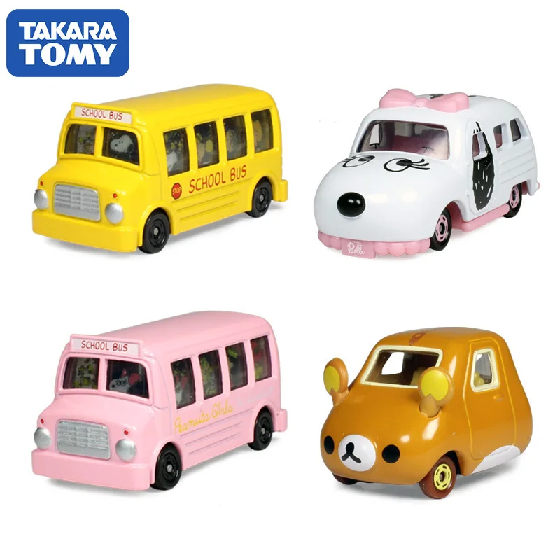 Tomy Tomica Коллекционная модель автомобиля из сплава металлическая игрушка Snoopy Bus Belle