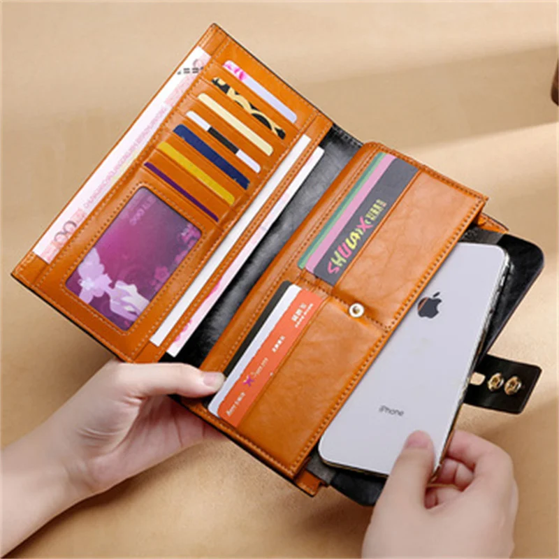 Дизайнерский брендовый женский кошелек Corium винтажный бумажник с отделением для