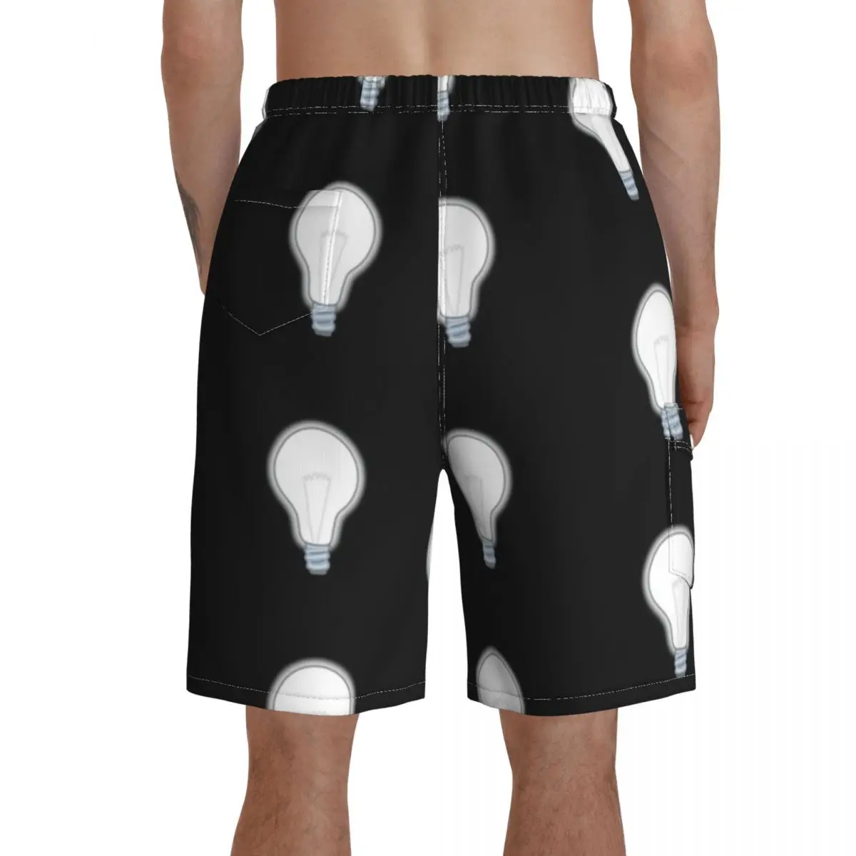 

Thomas Edison Board Shorts Men Bathing Swimming Trunks Polyester Pattern Swim Trunks