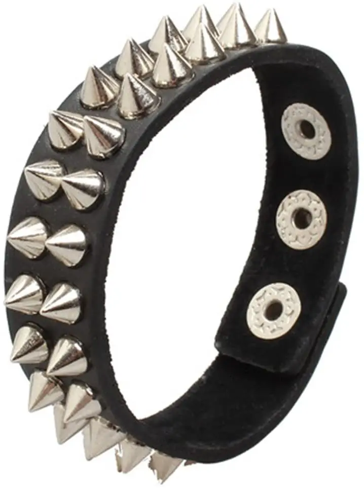 Браслет с маленькими шипами в стиле стимпанк для мужчин и женщин|Плетеные
