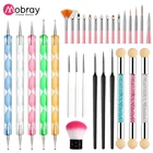 Mobray акриловая искусственная кисть Дизайн наконечник Рисование Рисунок Резьба точечная ручка FlatFan лайнер акриловая живопись инструмент
