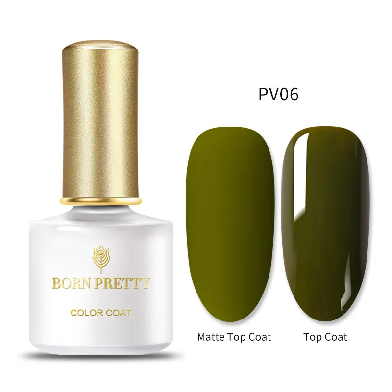 BP-PV06 BORN PRETTY Gel Polish Plum Color Semi Permanent Soak Off Gel Nail Polish 60 Colors Nail Art Gel Varnish Matt Top Coat Need 6ml - Цвет: BP-PV06