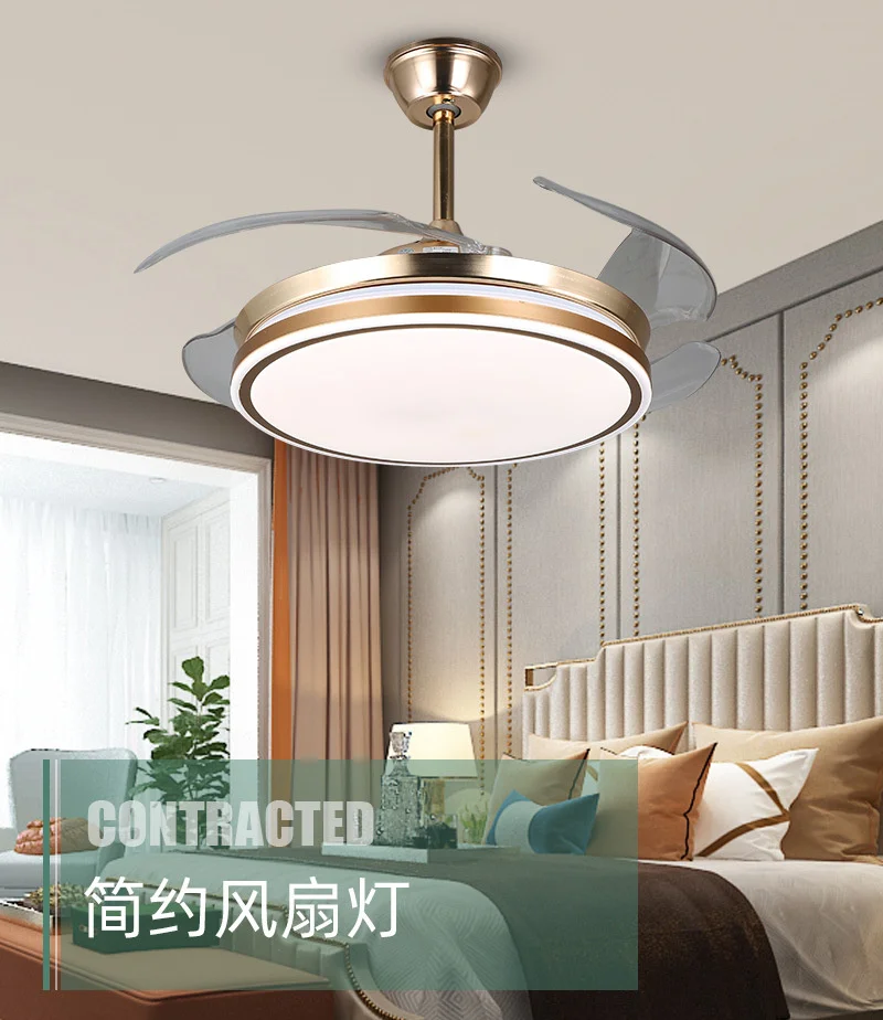 

Magical Modern Aircraft Celiling Fan with Led Light Invisible Fan Light Living Room Ceiling Fan Light Dining Room Bedroom Fan