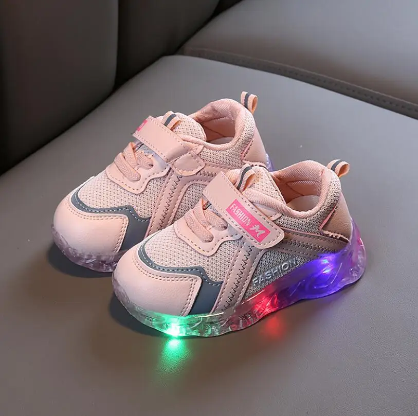 Размер 21-30 детская обувь с подсветкой кроссовки для мальчиков и девочек