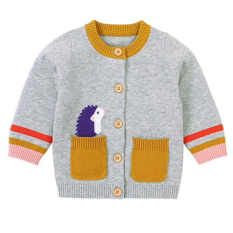 

Spring Newborn Cardigans Coats Knit Cotton Baby Boys Outerwear Sweater Girl Autumn Clothes Cartoon Baby Clothing Jackets