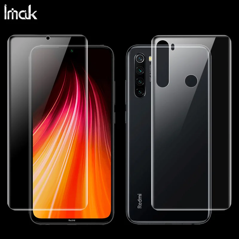 Imak Гидрогелевая пленка для Xiaomi Redmi Note 8 7 Pro задняя Передняя Задняя Защитная Прозрачная Олеофобная пленка