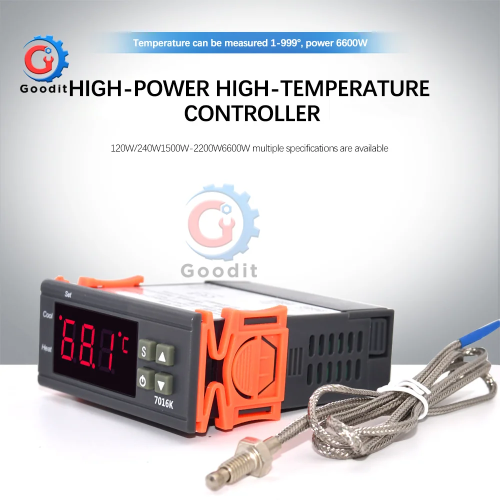 ZFX-7016K 10A 12V 24V110-220V интеллигентая (ый) контроллер цифровой дисплей температурный 1-999