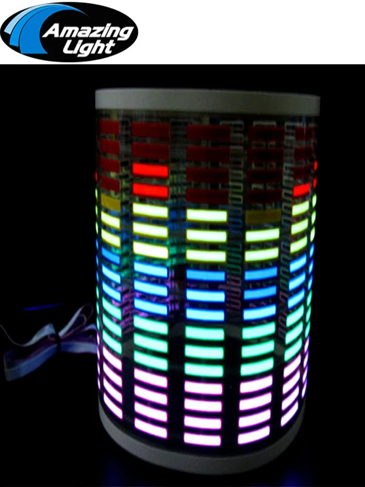 Vedio синий Цвета вспышка EL Автомобиля Стикеры музыкальный ритм светодиодный лист