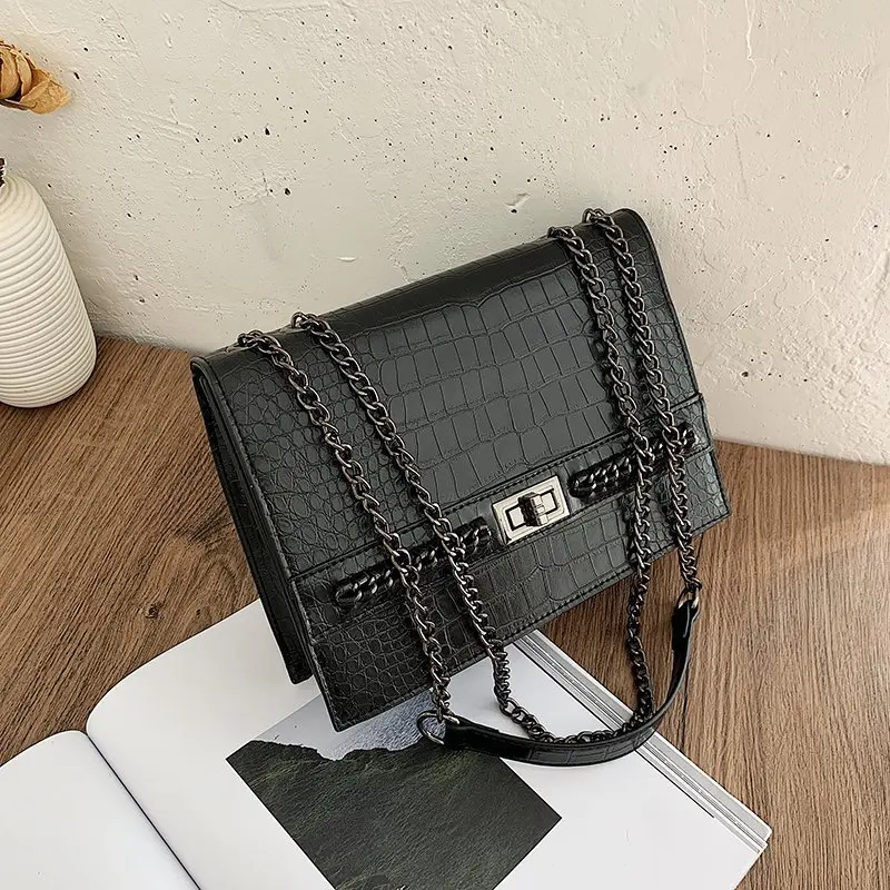 2020 модные Крокодил сумки на плечо для женская дизайнерская ручная сумка высокого