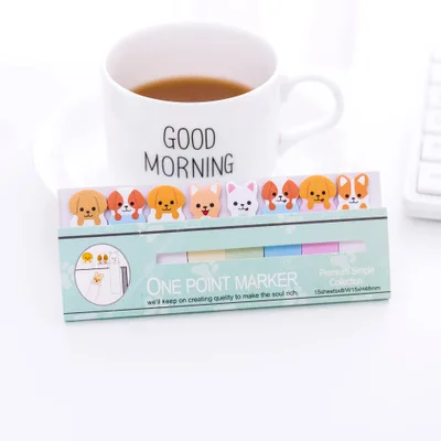 A0338 Kawaii блокнот для заметок, креативные милые животные, Липкие заметки, индекс, он, планировщик, канцелярские товары, школьные принадлежности, бумажные наклейки - Цвет: A0338
