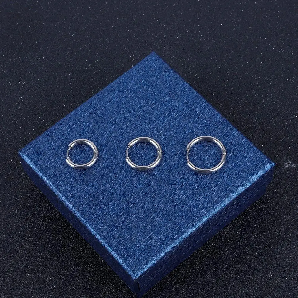 Серьги кольца мужские из нержавеющей стали для пирсинга в стиле панк рок