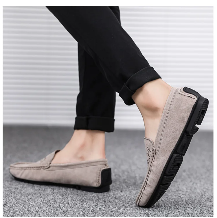 Мужская обувь; Замшевые мужские лоферы; Повседневная обувь; Chaussures; слипоны на плоской подошве; ботинки на низкой платформе; zapatos hombre; синие лоферы