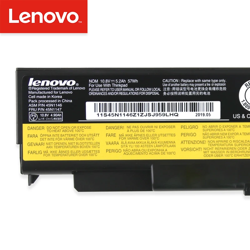 Оригинальный аккумулятор для ноутбука Lenovo ThinkPad T440P T540P W540 L440 L540 45N1144 45N1769 45N1145 45N1148 10