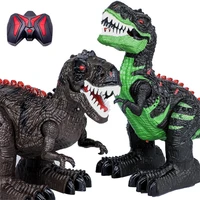 electric tyrannosaurus rex rc dinosaur remote control animal kids robot pet walking roar lighting shake head boys toys gifts