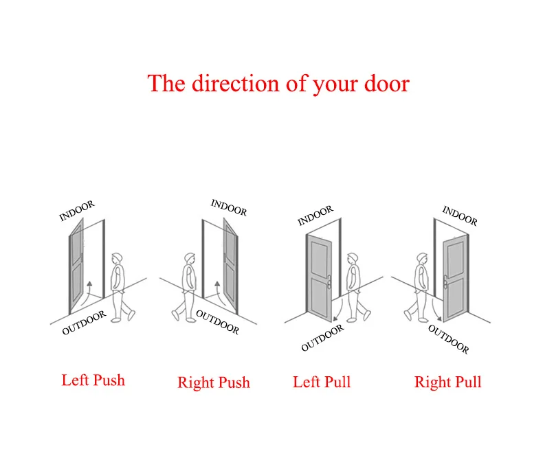 Fingerprint Lock Electric Door Lock with emergency mechanical key for indoor home wooden door