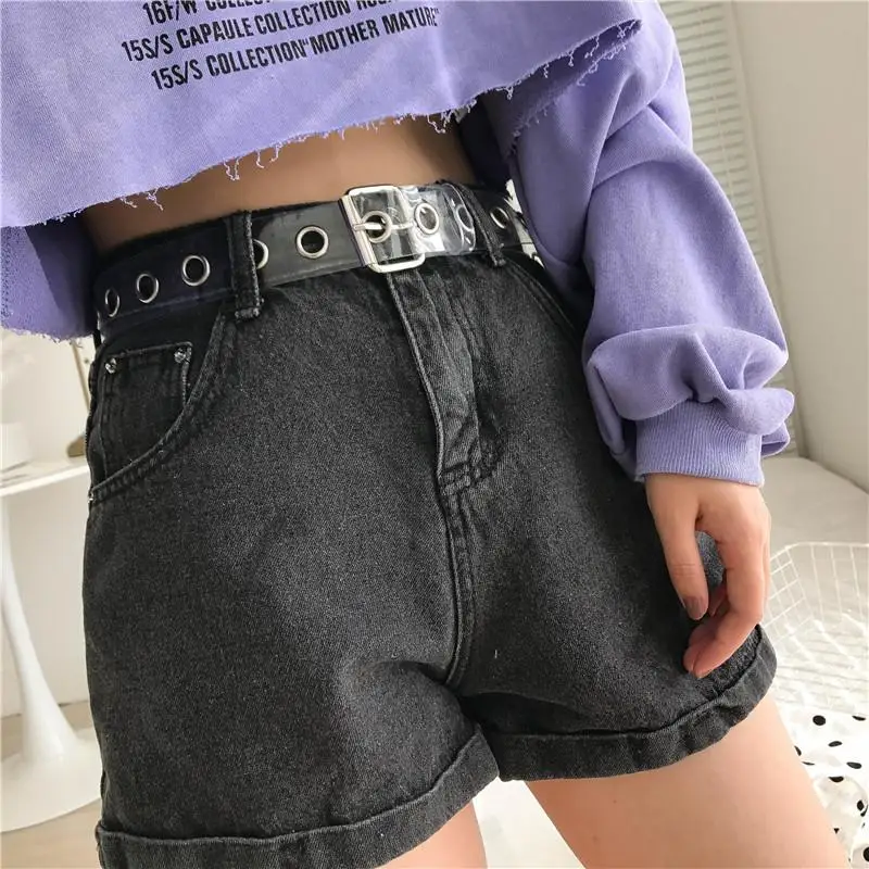

Women Clear Full Grommet Belt Female Disigner Punk Rivet Pin Buckle Waist Resin Plastic PVC Trouser Jeans Transparent Belts