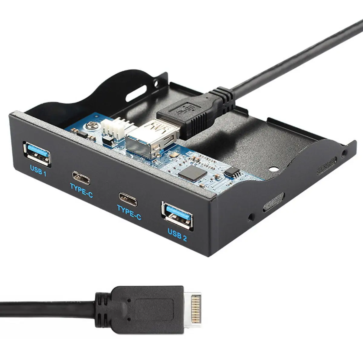 USB 3 1 заголовок передней панели для USB-C и 0 концентратор 4 порта Передняя панель