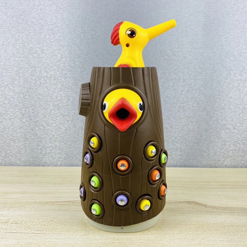 

Interactive Play Tree Trunk Children Gift With Insects Early Educational Magnetic Bird Woodpecker Toy Eating Worm Teaching Aids