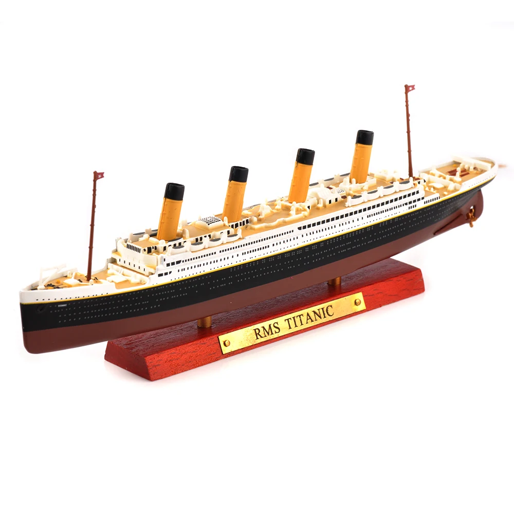 RMS TITANNIC 1/1250 шкала литья под давлением Франция и Нормандия и RMS луситания и RMS TITANNIC паровой корабль модель круизного корабля коллекция детские игрушки подарок - Цвет: RMS TITANNIC