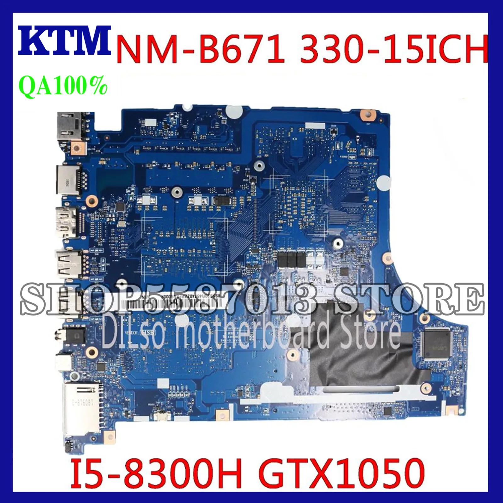 

KEFU EG530 NM-B671 Motherboard For Lenovo Ideapad 330 330-15ICH 330-17ICH Motherboard 5B20R46737 I5-8300H GTX1050 100% test ok
