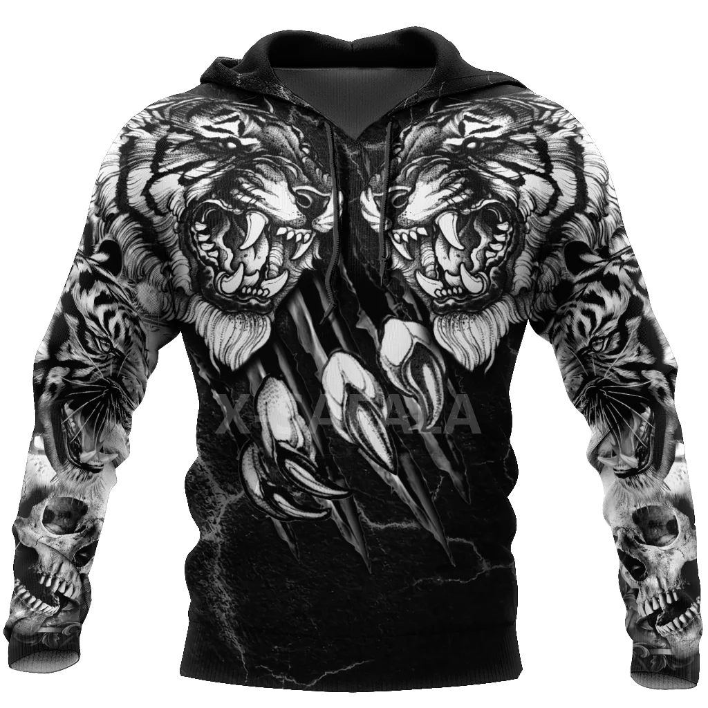 

Double Tiger black 3D All Print Plus Hoodie Man Women Harajuku Outwear Zipper Pullover Sweatshirt Casual Unisex Jacket