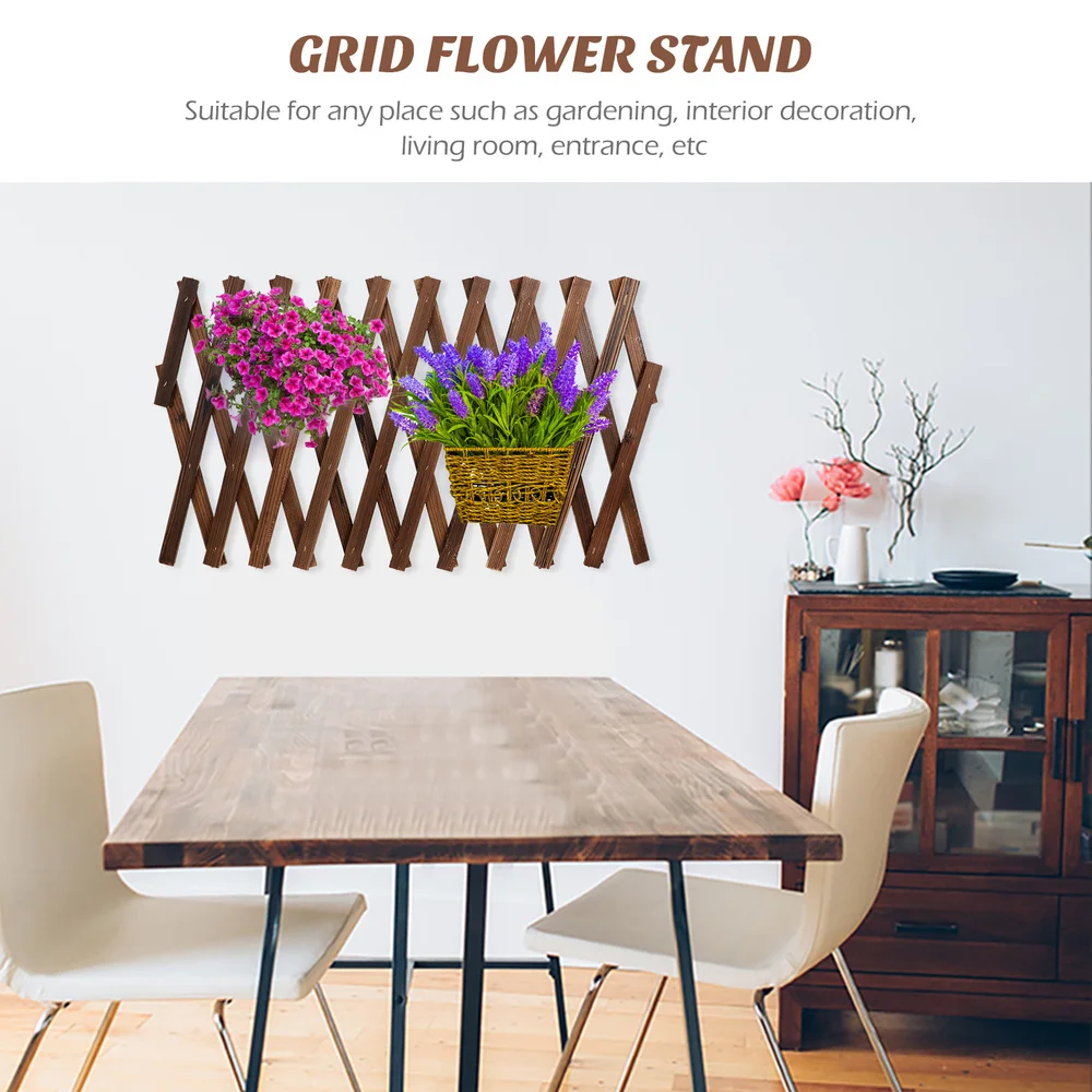 

1pc Indoor Wood Storage Holder Flowerpot Rack Decorative Flowerpot Rack (Brown)