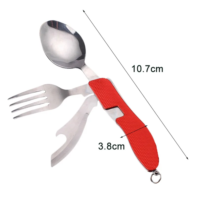 Новое поступление Складные портативные столовые приборы из нержавеющей стали