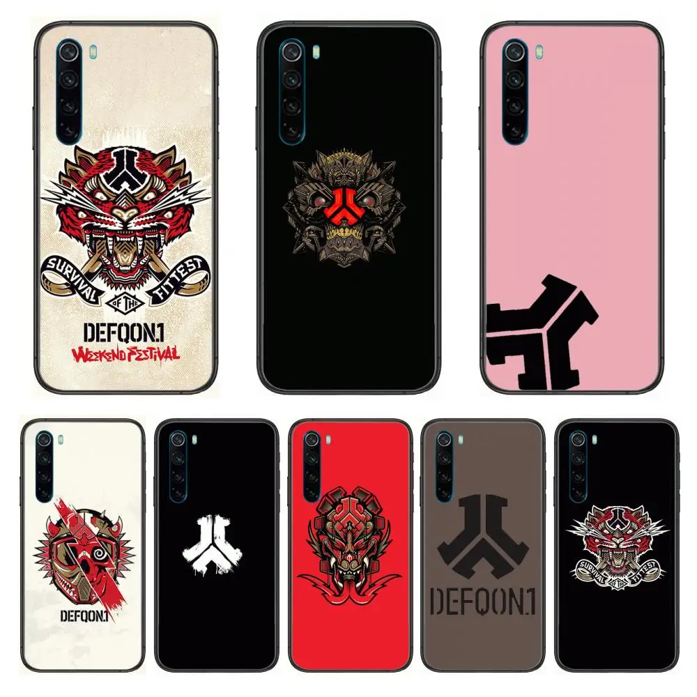 

Defqon 1 Music Festival cartoon Phone Case For XiaoMi Redmi Note 9S 8 7 6 5 A Pro T Y1 Anime Black Cover Silicone Back Pretty