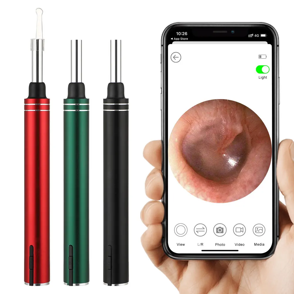

5.5mm Wifi Otoscope Ear Cleaner Camera Wireless Ear Wax Removal Tool With LED Light Endoscope Ear Pick Cleaning for Android IOS