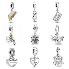 Новые бусины из стерлингового серебра 2021 пробы, винтажная лента, женское ювелирное изделие сделай сам, Подвески ожерелье лье Pandora