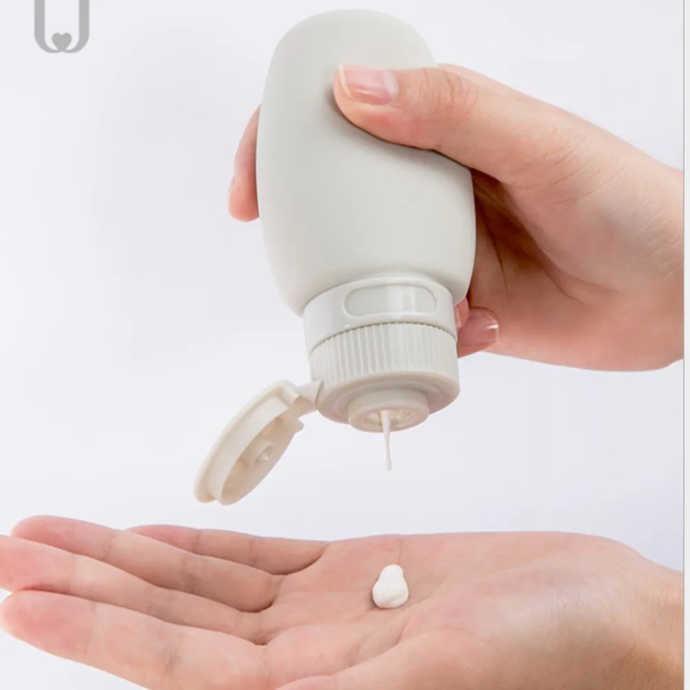 Силиконовая бутылка для розлива ванной комнаты портативный герметичный лосьон