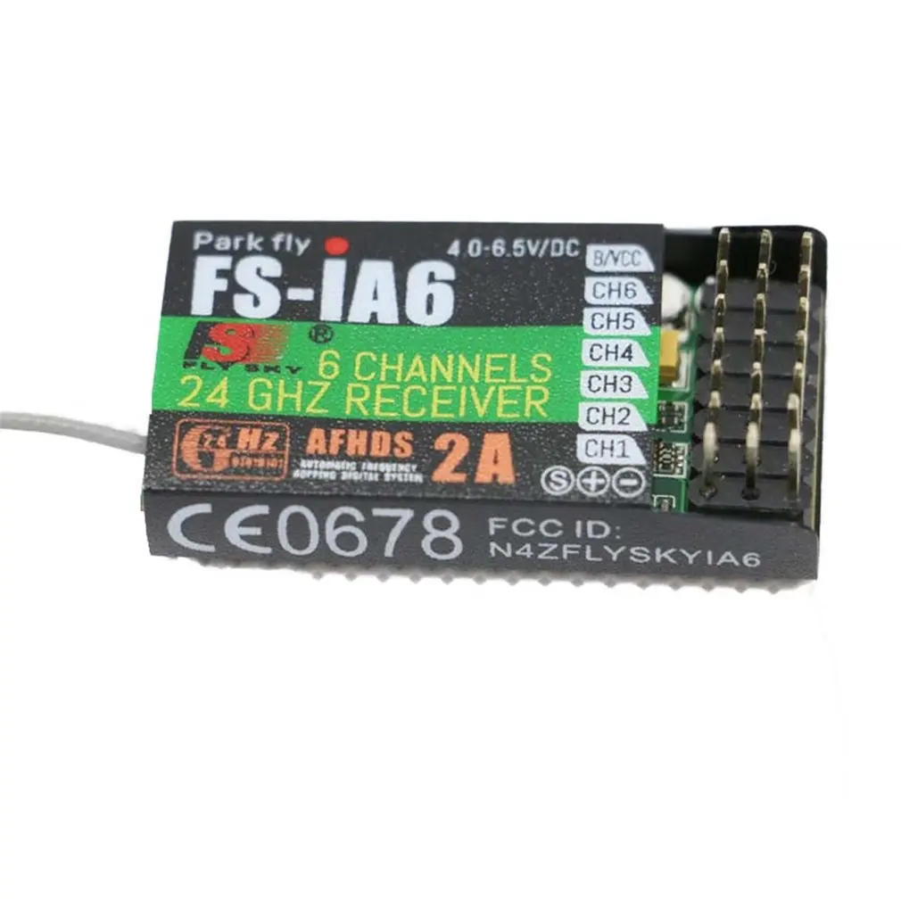 

Flysky FS-IA6 4G 6CH Channels RC Receiver Neutral Plastic PPM Output with iBus Port for FS i6 RC Transmitter Remote Controller