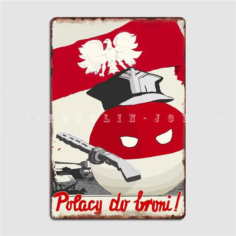 

Polandball 1944 Metal Sign Pub Pub Garage Plaques Custom Tin Sign Poster