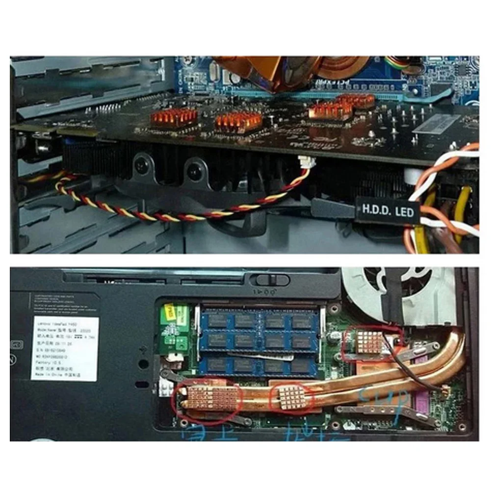 8 шт. детали для ноутбука материнская плата Мини компьютер память чистая медь