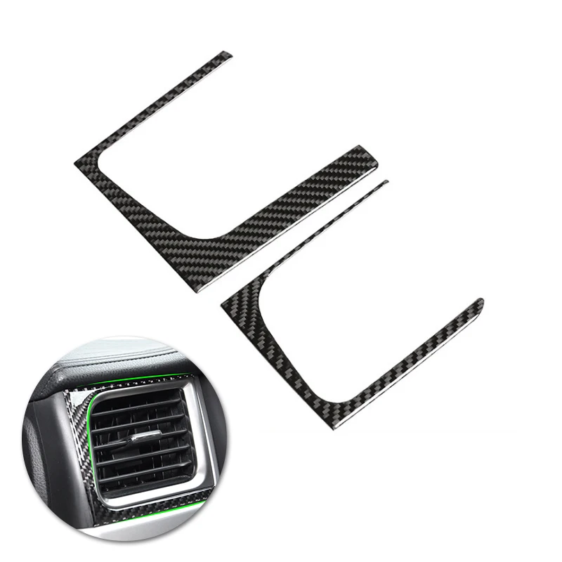 

For Toyota Highlander 2015 2016 2017 2018 Car Interior Side Air Conditioning Vent Outlet Frame Carbon Fiber Cover Decor