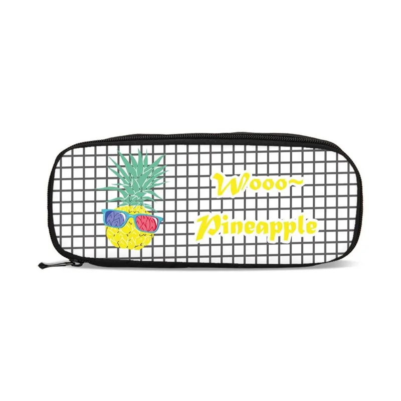 Органайзер кошельки сумка для карандашей с 3d рисунком ананаса студенческие