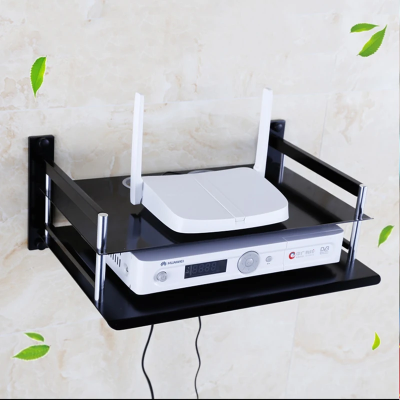 Holder Tv Set-top Box Aluminum Metal  Wall Mounting Shelf Br