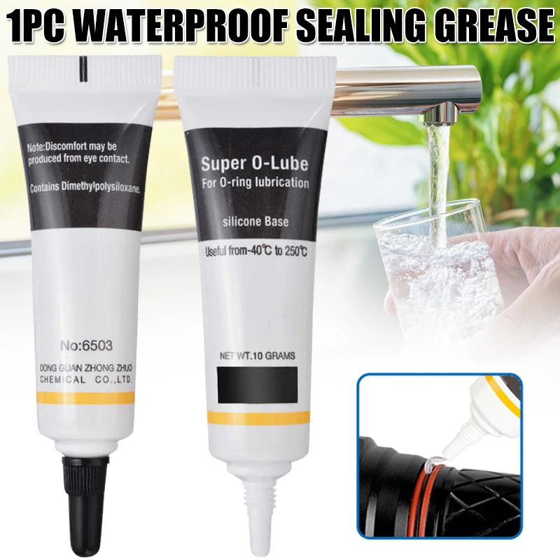 

Waterproof Food Grade Silicone Lubricant Grease for O Rings Ring Faucet Plumbers 10g