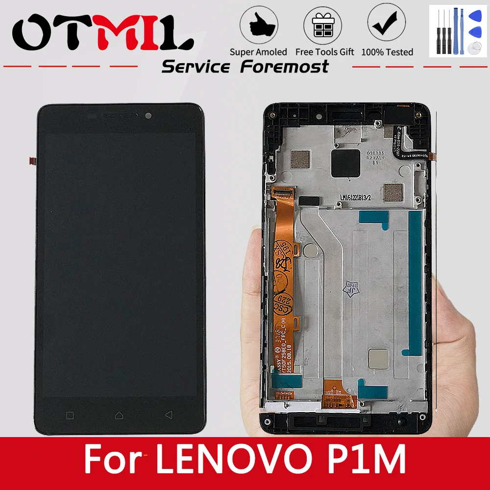 5.0&quot Original LCD For LENOVO P1M Display Touch Screen Digitizer Lenovo p1m Replacement P1ma40 P1mc50 Vibe | Мобильные телефоны